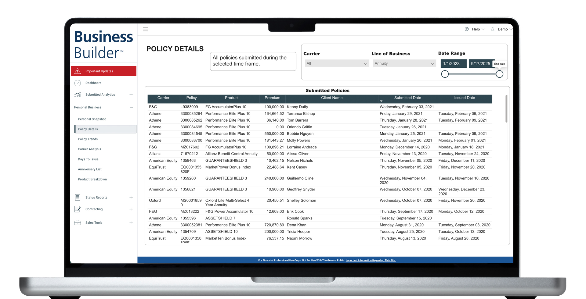 FP - Policy Details